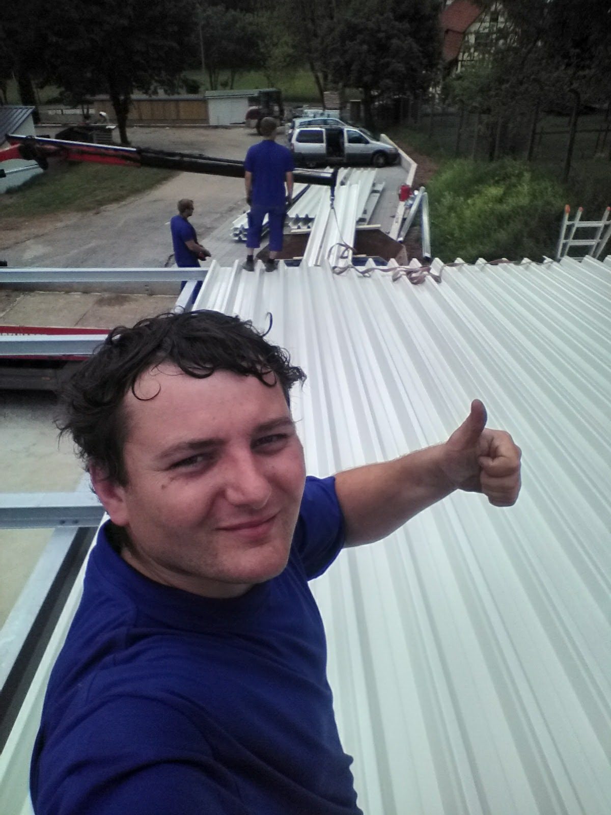 30 Meter Carportanlage von oben