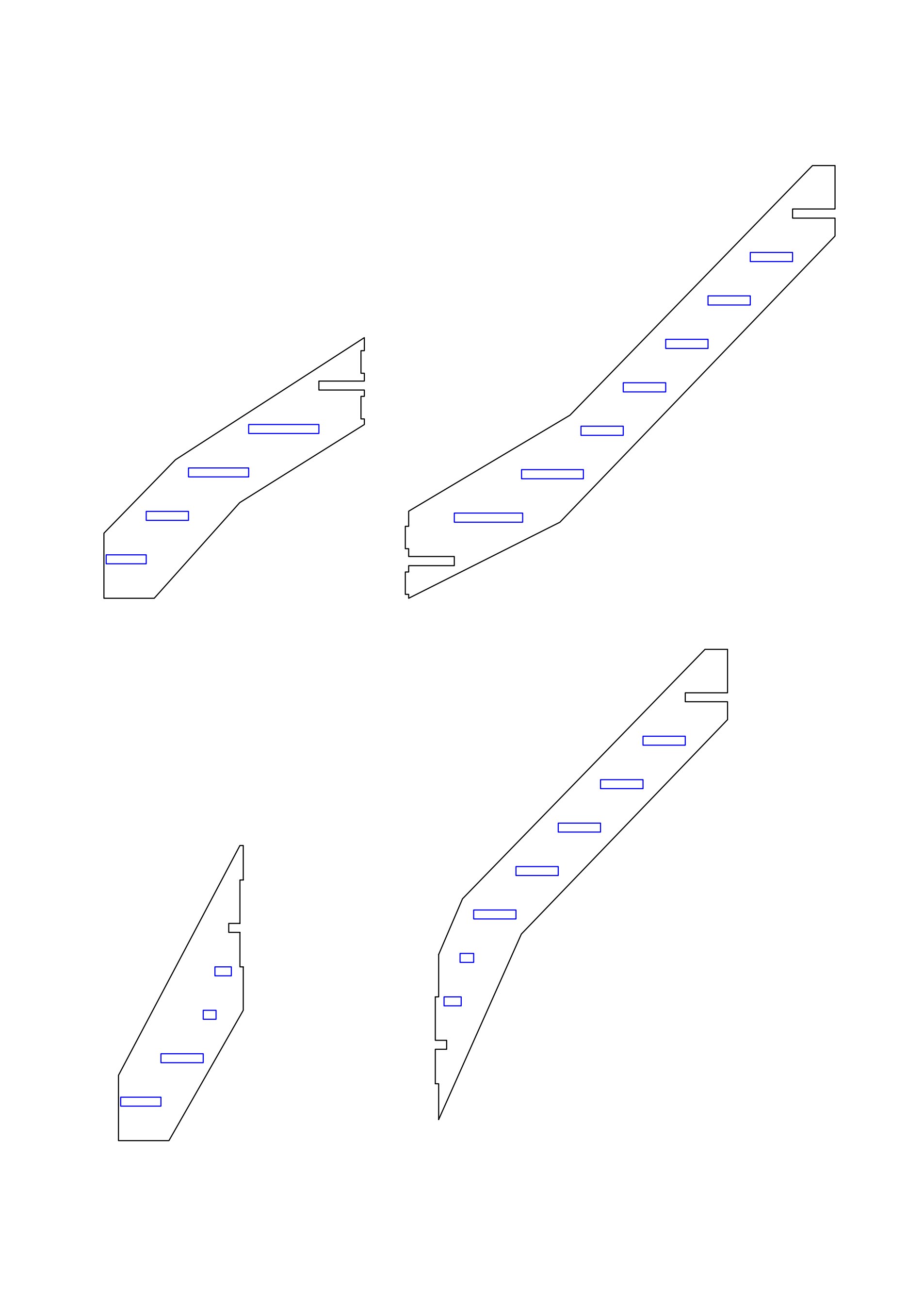 Laserzuschnitt-Plan der Treppenwangen